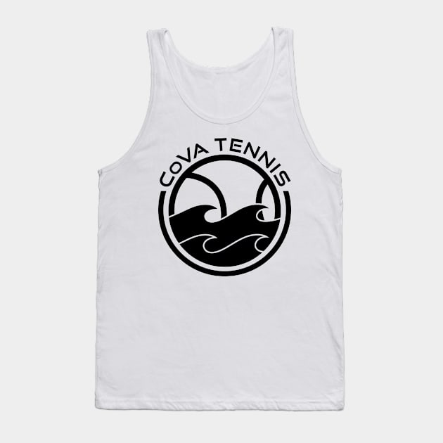 CoVA Tennis - Coastal Virginia Tennis Ball and Beach Waves Logo Design Tank Top by CoVA Tennis